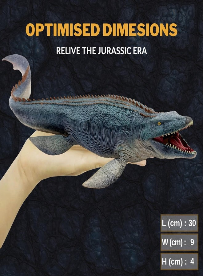 CRYA مجسم ديناصور موساسورس، مجسم ديناصور موساسورس واقعي كبير للأطفال، لعبة ديناصور موساسورس للعب والعرض، ألعاب ديناصورات العصر الجوراسي للأولاد والبنات (موساسورس) - Image 5